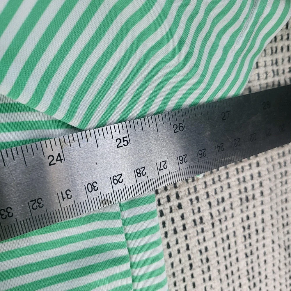 RLX Ralph Lauren Polo Shirt Mens XL Green Striped Karsten Creek Golf Performance